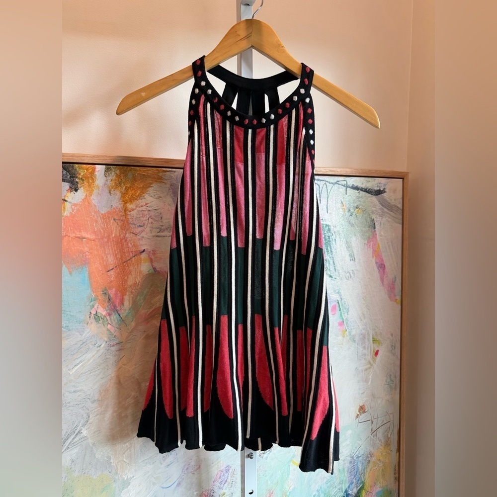 Missoni Black and Pink Striped Top